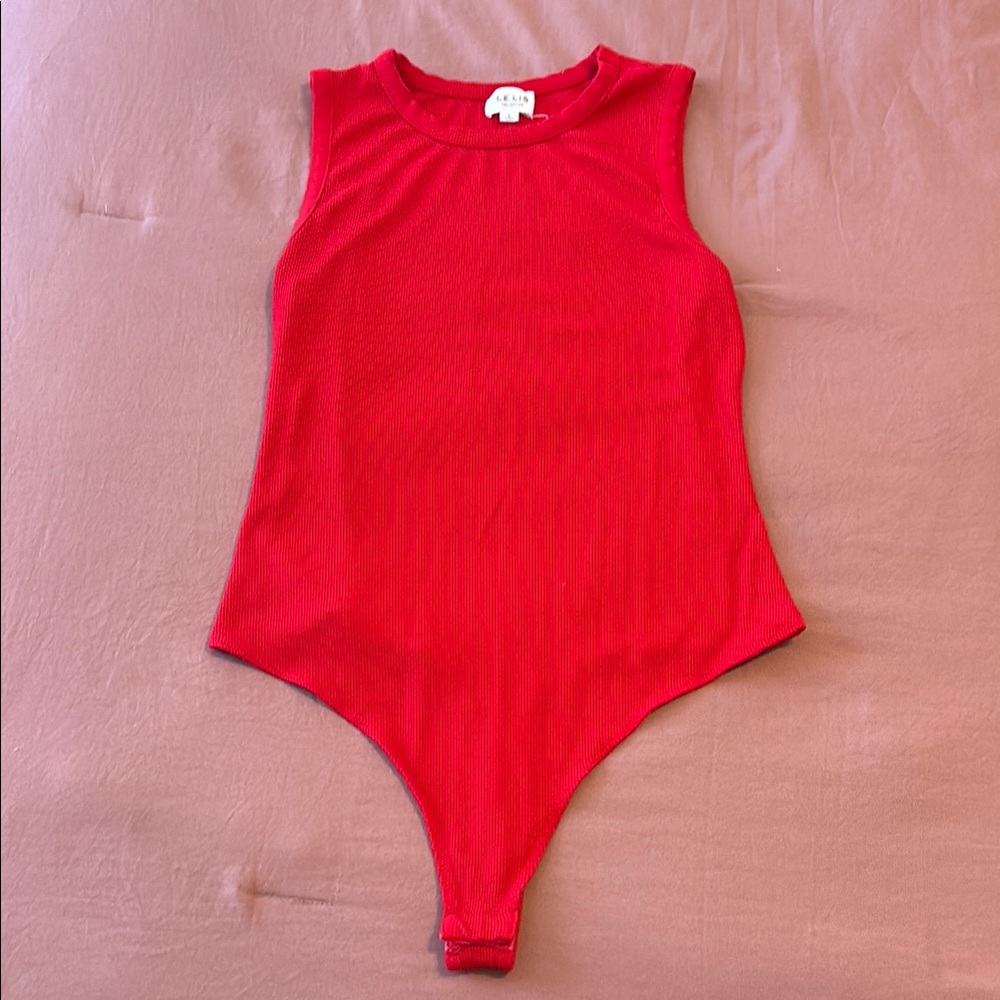 Le Lis Red Bodysuit Vibrant One-Piece Design